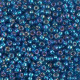 Miyuki rocailles Perlen 8/0 - Silver lined capri blue ab 8-1025